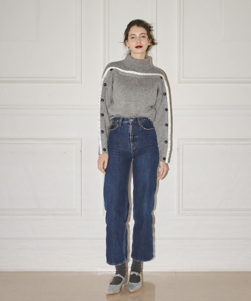 MIRO AMURETTE(ミロアミュレット)の「pleats line knit/プリーツラインニット(ニット/セーター・レディース・グレー・FREE)」の7枚目の写真