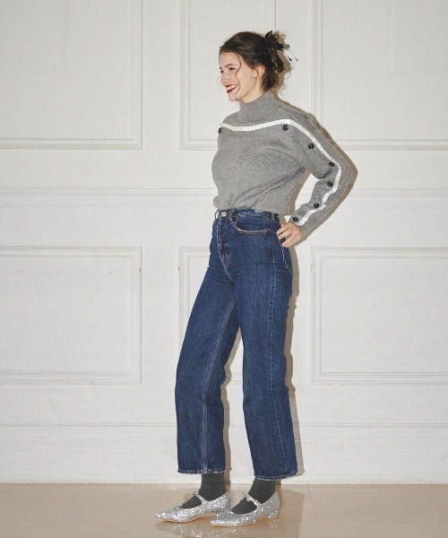 MIRO AMURETTE(ミロアミュレット)の「pleats line knit/プリーツラインニット(ニット/セーター・レディース・グレー・FREE)」の8枚目の写真