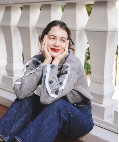 MIRO AMURETTE(ミロアミュレット)の「pleats line knit/プリーツラインニット(ニット/セーター・レディース・グレー・FREE)」の11枚目の写真