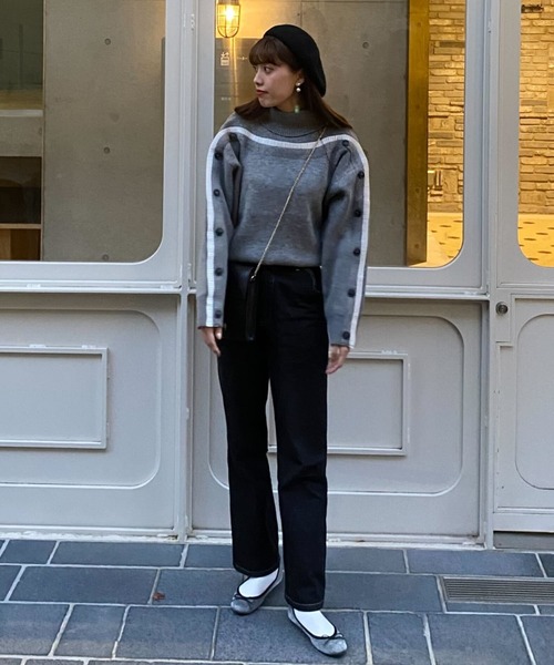 MIRO AMURETTE(ミロアミュレット)の「pleats line knit/プリーツラインニット(ニット/セーター・レディース・グレー・FREE)」の12枚目の写真