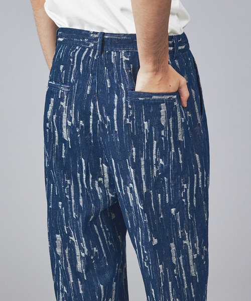 ABAHOUSE（アバハウス）の「【Revo.】ワイドテーパードクラッシュデニム（デニムパンツ・メンズ・ライトブルー/インディゴブルー・M/L）」の3枚目の写真