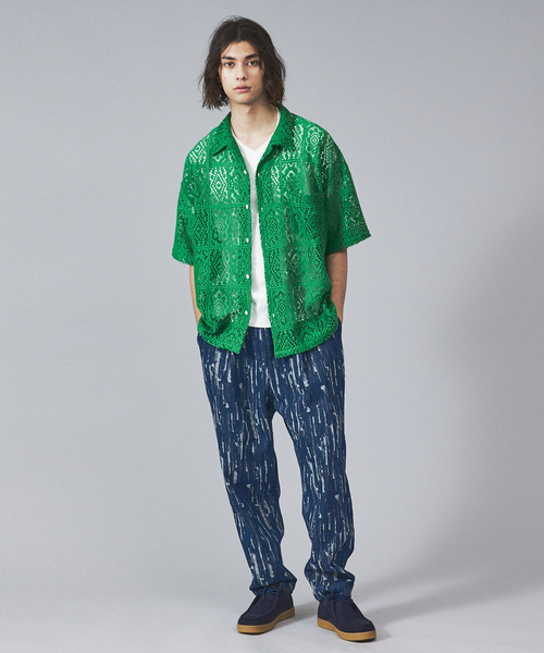 ABAHOUSE（アバハウス）の「【Revo.】ワイドテーパードクラッシュデニム（デニムパンツ・メンズ・ライトブルー/インディゴブルー・M/L）」の5枚目の写真