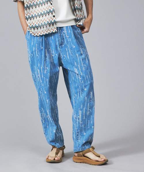 ABAHOUSE（アバハウス）の「【Revo.】ワイドテーパードクラッシュデニム（デニムパンツ・メンズ・ライトブルー/インディゴブルー・M/L）」の6枚目の写真