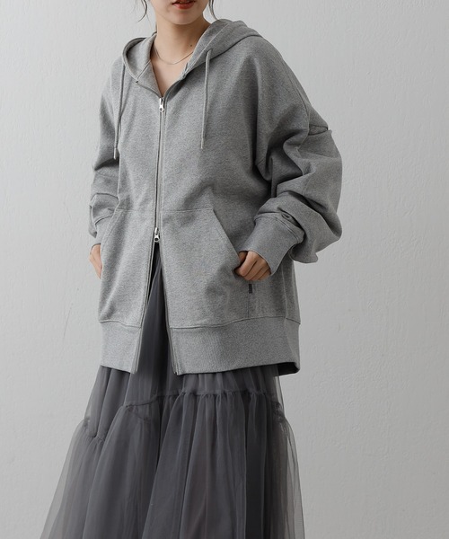 COLONY 2139（コロニートゥーワンスリーナイン）の「裏毛フルジップパーカー（パーカー・メンズ・グレー/オフホワイト/ネイビー・LARGE/MEDIUM/SMALL）」の8枚目の写真