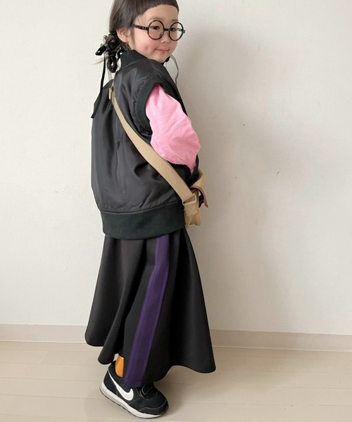 CIAOPANIC TYPY(チャオパニックティピー)の「【WEB限定】【KIDS】ストレッチジャージライントラックスカート(スカート・キッズ・ブラック/ネイビー・XX-LARGE/X-LARGE/LARGE/MEDIUM/SMALL)」の16枚目の写真