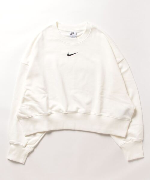 NIKE（ナイキ）の「【NIKE】ナイキ スポーツウェア フェニックス フリース ウィメンズ OOS  クルーネック スウェットシャツ（スウェット・レディース・ホワイト/ダークブラウン/オリーブ/ブルー・S/M/L）」の6枚目の写真