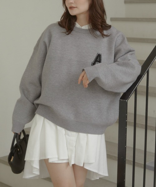 ACYM A logo off shoulder スウェット ACYM A logo off shoulder スウェット