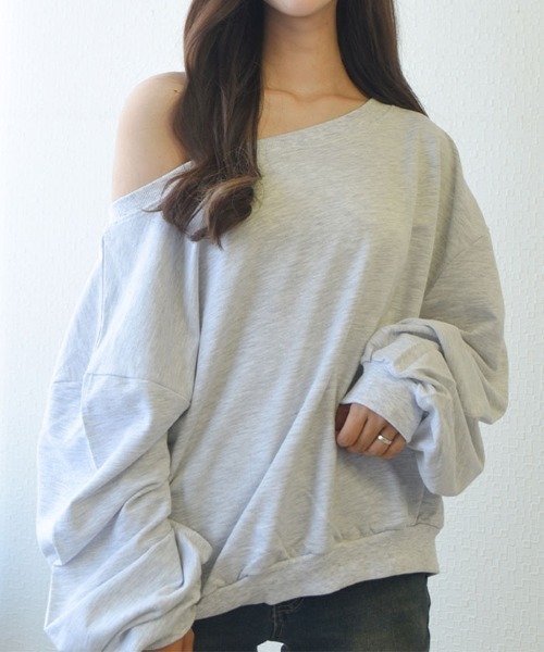 FANCY CLUB オフショルダー トレーナー A'GEM/9 × .kom 『 FANCY CLUB/ファンシークラブ』 PEARL ROSE