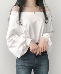 オフショルダートレーナー トップス