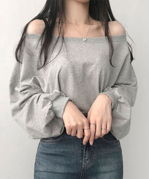 セール】オフショルダートレーナー トップス（Tシャツ