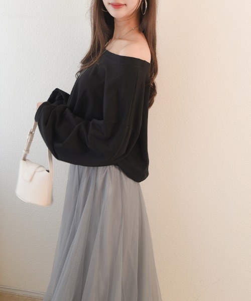 セール】オフショルダートレーナー トップス（Tシャツ/カットソー