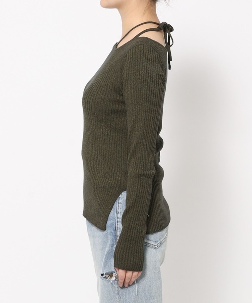 LOWRYS FARM(ローリーズファーム)の「レイヤードライクニットプルオーバーLS 104822(ニット/セーター・レディース・チャコールグレー/アイボリー/カーキ・FREE)」の12枚目の写真