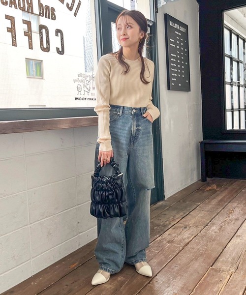 LOWRYS FARM(ローリーズファーム)の「レイヤードライクニットプルオーバーLS 104822(ニット/セーター・レディース・チャコールグレー/アイボリー/カーキ・FREE)」の14枚目の写真