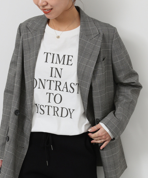 JOURNAL STANDARD relume(ジャーナルスタンダード レリューム)の「《追加2》TIME INロゴロングT(Tシャツ/カットソー・レディース・ホワイト/ホワイト系その他・FREE)」の2枚目の写真
