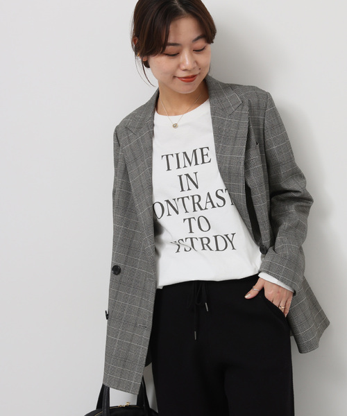 JOURNAL STANDARD relume(ジャーナルスタンダード レリューム)の「《追加2》TIME INロゴロングT(Tシャツ/カットソー・レディース・ホワイト/ホワイト系その他・FREE)」の4枚目の写真