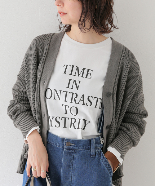 JOURNAL STANDARD relume(ジャーナルスタンダード レリューム)の「《追加2》TIME INロゴロングT(Tシャツ/カットソー・レディース・ホワイト/ホワイト系その他・FREE)」の8枚目の写真