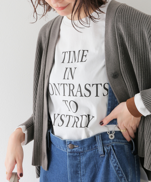 JOURNAL STANDARD relume(ジャーナルスタンダード レリューム)の「《追加2》TIME INロゴロングT(Tシャツ/カットソー・レディース・ホワイト/ホワイト系その他・FREE)」の9枚目の写真
