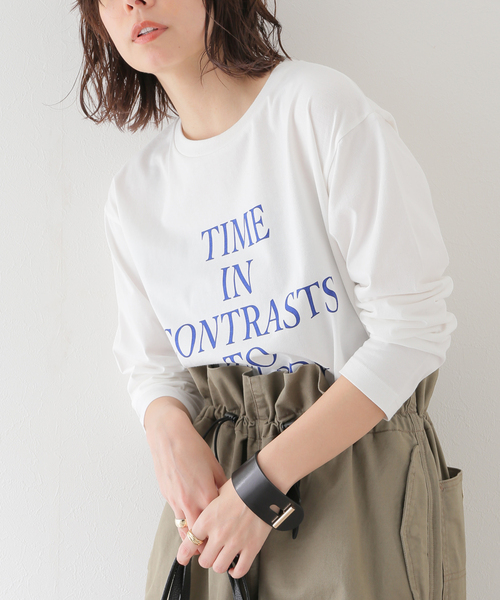 JOURNAL STANDARD relume(ジャーナルスタンダード レリューム)の「《追加2》TIME INロゴロングT(Tシャツ/カットソー・レディース・ホワイト/ホワイト系その他・FREE)」の13枚目の写真