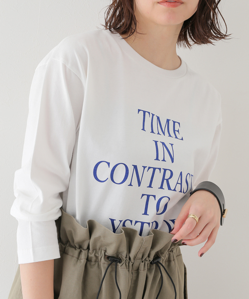 JOURNAL STANDARD relume(ジャーナルスタンダード レリューム)の「《追加2》TIME INロゴロングT(Tシャツ/カットソー・レディース・ホワイト/ホワイト系その他・FREE)」の14枚目の写真