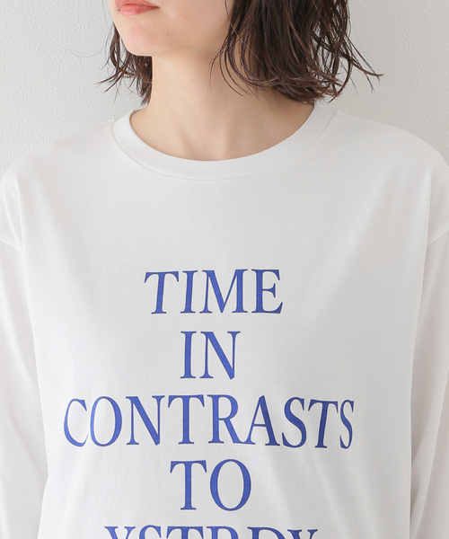 JOURNAL STANDARD relume(ジャーナルスタンダード レリューム)の「《追加2》TIME INロゴロングT(Tシャツ/カットソー・レディース・ホワイト/ホワイト系その他・FREE)」の21枚目の写真