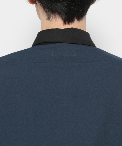 RAGEBLUE（レイジブルー）の「オーバーサイズ/ハーフジップワンポイント刺繍ルーズシャツ（シャツ/ブラウス・メンズ・ネイビー/イエロー/ブラック/ホワイト・MEDIUM/LARGE）」の8枚目の写真