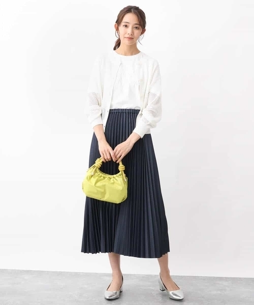 MK MICHEL KLEIN(エムケーミッシェルクラン)の「デニムライクプリーツスカート/洗える(デニムスカート・レディース・ブルー/ネイビー・38/40)」の8枚目の写真