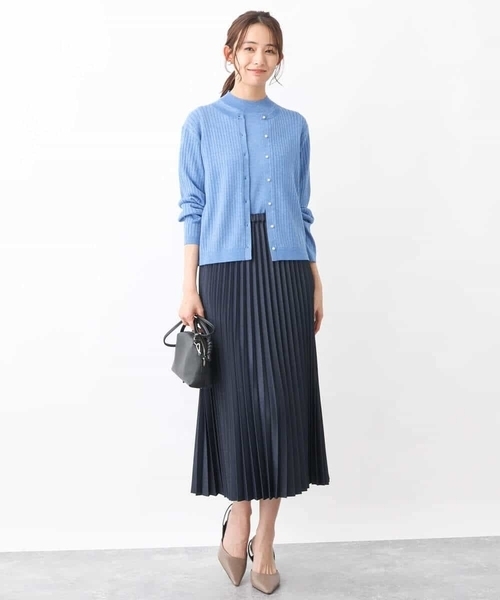 MK MICHEL KLEIN(エムケーミッシェルクラン)の「デニムライクプリーツスカート/洗える(デニムスカート・レディース・ブルー/ネイビー・38/40)」の15枚目の写真