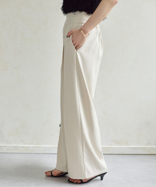 Thevon(ゼボン)の「ウエストジップタックパンツ(スラックス・レディース・イエロー/グレー/アイボリー/ブラック/グリーン・FREE/MP)」の17枚目の写真