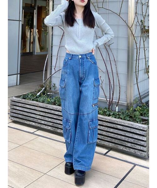 MURUA（ムルーア）の「ホックテープボディスーツ（Tシャツ/カットソー・レディース・ホワイト/レッド/グレー・FREE）」の20枚目の写真