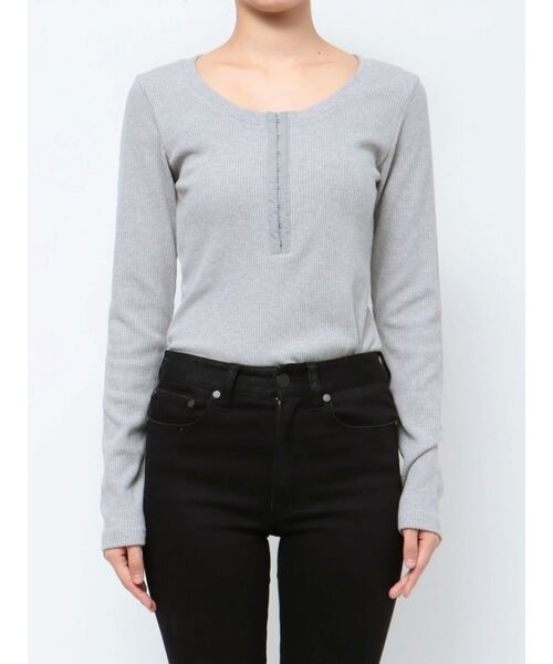 MURUA（ムルーア）の「ホックテープボディスーツ（Tシャツ/カットソー・レディース・ホワイト/レッド/グレー・FREE）」の21枚目の写真