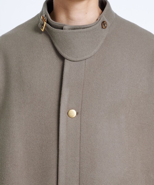 STUDIOUS（ステュディオス）の「Compressed Melton Band Collar Chin Tab Coat（ダッフルコート・メンズ・ホワイト・2）」の11枚目の写真