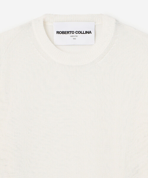ROBERTO COLLINA(ロベルトコリーナ)の「roberto collina | コットン クルーネック長袖ニット MEN(ニット/セーター・メンズ・ブラック/ホワイト・50/48)」の9枚目の写真
