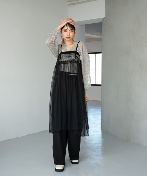 Amiur（エミレ）の「sheer border comfortable tops / シアーボーダー