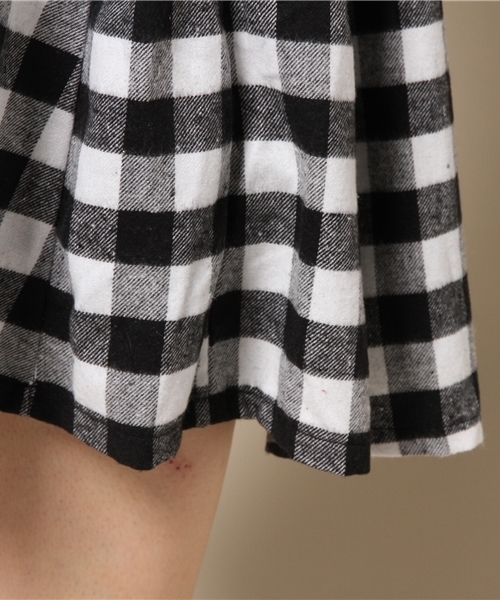 Chille anap（チルアナップ）の「ANAP/アナップ CHILLE 起毛チェックワンピース（ワンピース・レディース・ホワイト/レッド/グレー・FREE）」の5枚目の写真