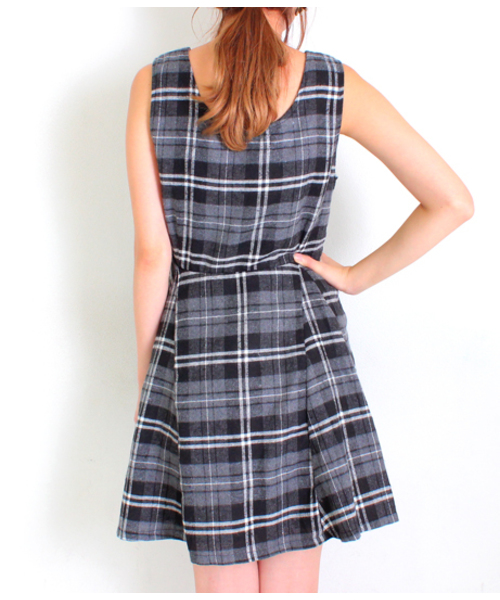 Chille anap（チルアナップ）の「ANAP/アナップ CHILLE 起毛チェックワンピース（ワンピース・レディース・ホワイト/レッド/グレー・FREE）」の12枚目の写真