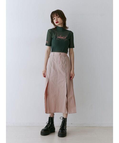 jouetie(ジュエティ)の「スリットワークスカート【セットアップ対応】(スカート・レディース・グレー/ピンク・MEDIUM)」の11枚目の写真