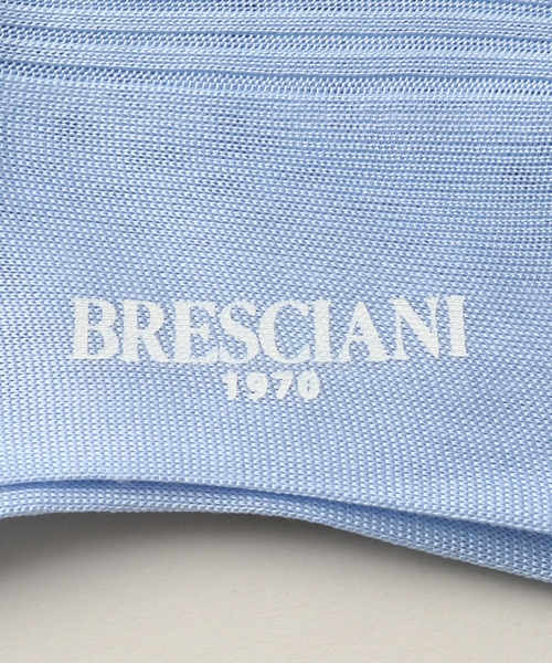 Bresciani（ブレシアニ）の「【BRESCIANI/ブレッシアーニ】SILK RIB KNEE SOX（ソックス/靴下・レディース・サックスブルー/チャコールグレー/ホワイト・MEDIUM）」の13枚目の写真