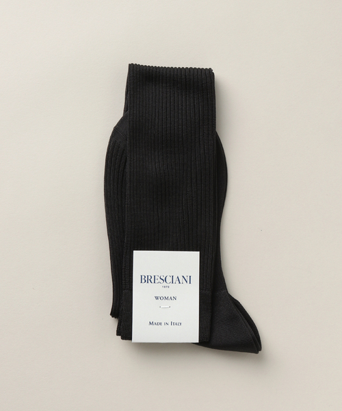 Bresciani（ブレシアニ）の「【BRESCIANI/ブレッシアーニ】SILK RIB KNEE SOX（ソックス/靴下・レディース・サックスブルー/チャコールグレー/ホワイト・MEDIUM）」の15枚目の写真