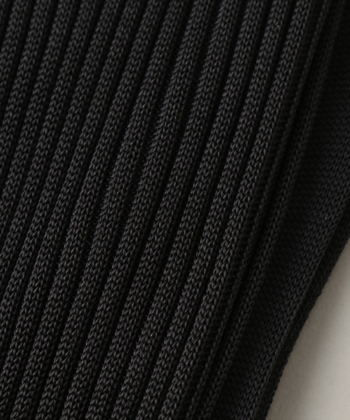 Bresciani（ブレシアニ）の「【BRESCIANI/ブレッシアーニ】SILK RIB KNEE SOX（ソックス/靴下・レディース・サックスブルー/チャコールグレー/ホワイト・MEDIUM）」の16枚目の写真