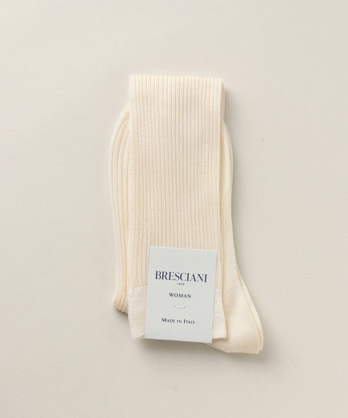 Bresciani（ブレシアニ）の「【BRESCIANI/ブレッシアーニ】SILK RIB KNEE SOX（ソックス/靴下・レディース・サックスブルー/チャコールグレー/ホワイト・MEDIUM）」の17枚目の写真