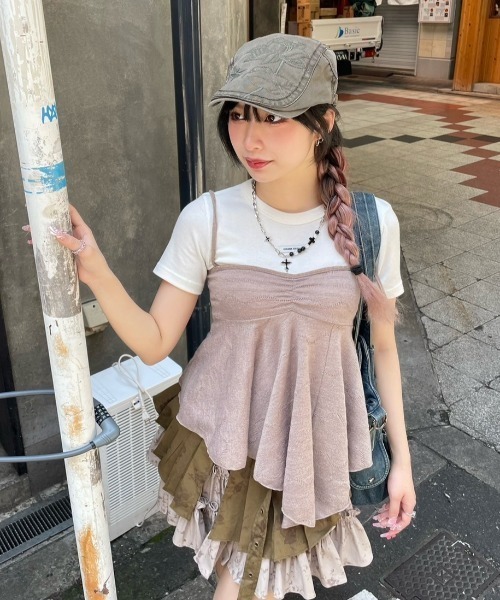 セール】韓国ブランド CRANK クランク CREW NECK BASIC TOP シンプル 