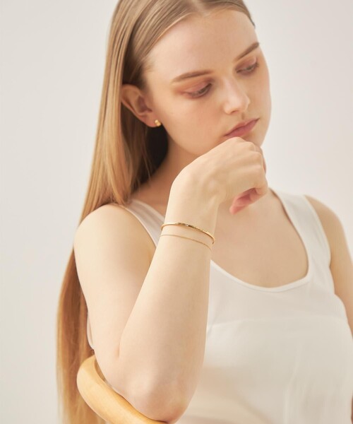 ◾︎美品【ete】レイヤード バングル ペタルチェーン イエローゴールド レイヤード バングル ペタルチェーン | ete bijoux (Women)/エテ