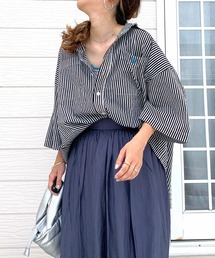 Q | キャンブリックボイル半袖シャツ(シャツ/ブラウス)