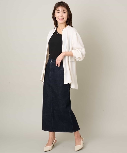 a.v.v(アーヴェヴェ)の「カップ付きアシメタンクトップ(Tシャツ/カットソー・レディース・ベージュ/ブラック・38/36)」の12枚目の写真