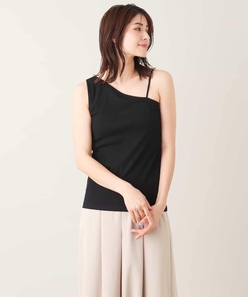 a.v.v(アーヴェヴェ)の「カップ付きアシメタンクトップ(Tシャツ/カットソー・レディース・ベージュ/ブラック・38/36)」の18枚目の写真