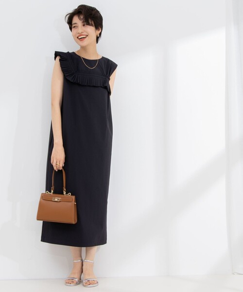 【試着のみ】マリリンムーン  タフタラッフルディティールオールインワン NOLLEY'S（ノーリーズ）の「【MARILYN MOON/マリリーンムーン