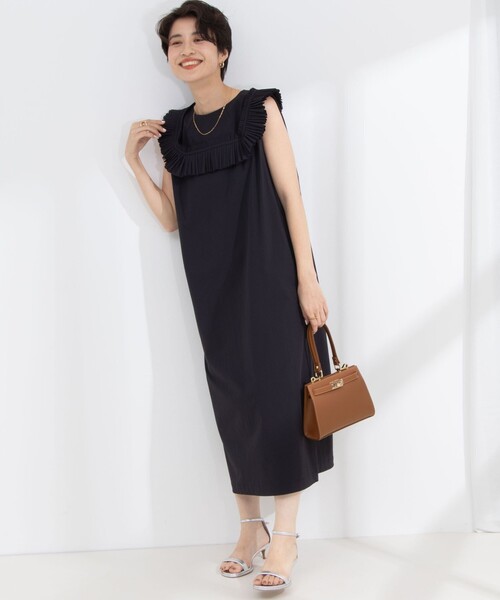 NOLLEY’S(ノーリーズ)の「【MARILYN MOON/マリリーンムーン】タフタラッフルディティールドレス(ワンピース・レディース・ネイビー/ブラック・38)」の17枚目の写真