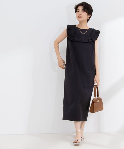 NOLLEY’S(ノーリーズ)の「【MARILYN MOON/マリリーンムーン】タフタラッフルディティールドレス(ワンピース・レディース・ネイビー/ブラック・38)」の18枚目の写真