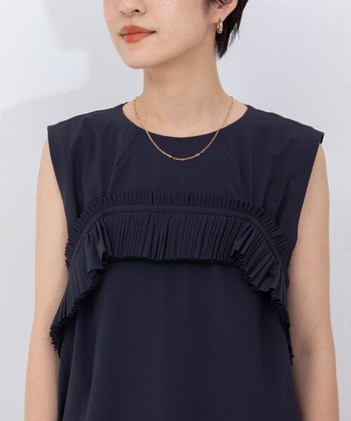 NOLLEY’S(ノーリーズ)の「【MARILYN MOON/マリリーンムーン】タフタラッフルディティールドレス(ワンピース・レディース・ネイビー/ブラック・38)」の22枚目の写真