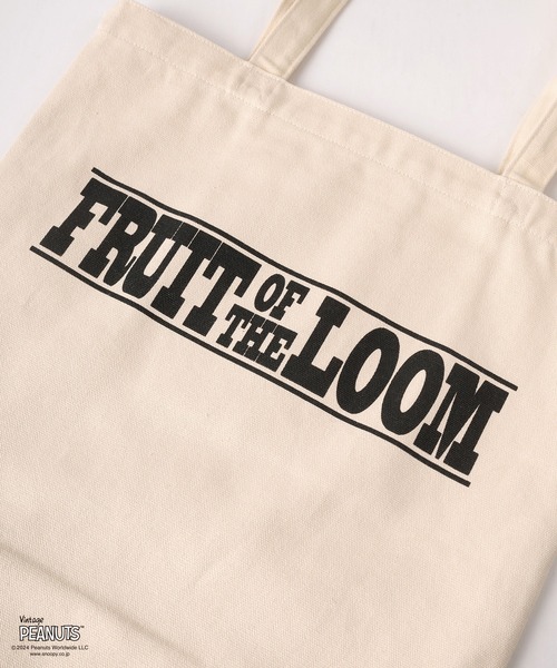 PEANUTS（ピーナッツ）の「【Fruit of the Loom/フルーツオブザルーム】PEANUTSコラボ キャラクター ヴィンテージイラスト＆ブランドネームデザイン コットントートバッグ/エコバッグ（トートバッグ・レディース・キナリ/ライトベージュ/アイボリー・FREE）」の8枚目の写真